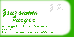 zsuzsanna purger business card